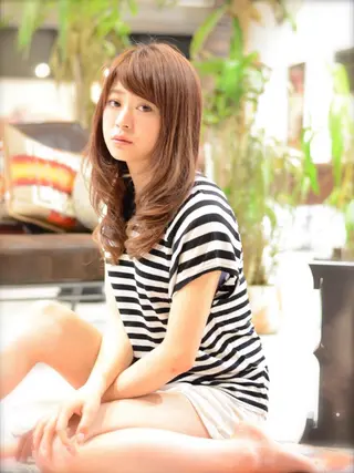 ミディアム セミロング ロング カラー パーマ Forest. -髪質改善-のヘアスタイル