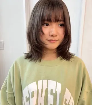 ミディアム カラー uni/haruhi ☀️透明感カラーのヘアスタイル