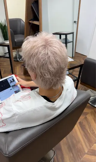 ショート カラー メンズ GRAN LUSSO岡山駅前【グランルッソ】所属・GRAN LUSSO 【MIHARU】のヘアスタイル