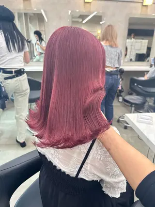 セミロング カラー 🪞ハイトーン🪞 🤍waka🤍のヘアスタイル