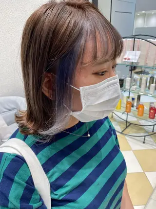 ミディアム カラー Kou所属・💜髪質改善美髪💜 星野清光のヘアスタイル