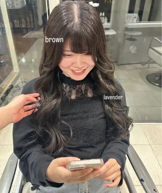 ロング カラー ありむらもえ/ 透明感カラーのヘアスタイル