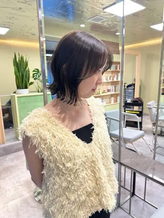 ミディアム ボブ/ぱつっとボブ/ 谷口 海星のヘアスタイル