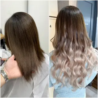 ロング カラー KEISUKE/ ブリーチ🧡エクステのヘアスタイル