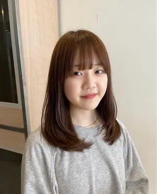 セミロング カラー ヘアアレンジ 艶髪/レイヤーカット 🐣misakiのヘアスタイル