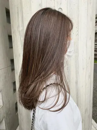 ロング 海外風カーテンバング Mao広尾美容室のヘアスタイル