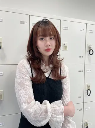 セミロング MOE 福岡韓国ヘア✧︎のヘアスタイル