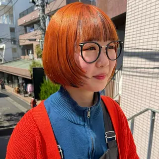 ショート カラー ヘアアレンジ ボブハイトーン🦖 デザインMAMIのヘアスタイル