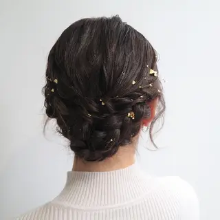 ミディアム ヘアアレンジ カラー パーマ かわい ゆうな 髪質改善/縮毛矯正のヘアスタイル