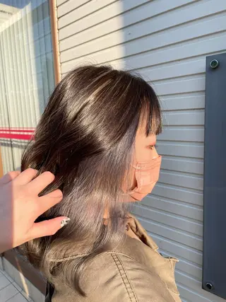 ミディアム カラー 北本 まどかのヘアスタイル