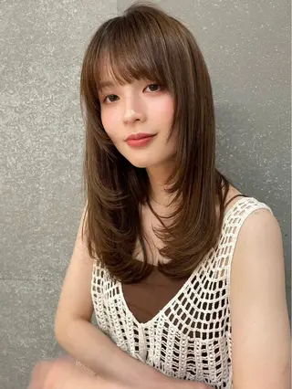 ミディアム カラー 【美髪矯正】 吉村　清志のヘアスタイル