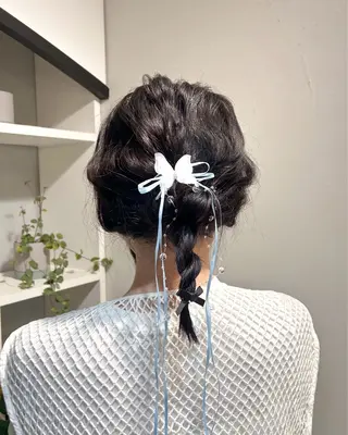 ミディアム アレンジ/新宿 透明感カラー/ヤノのヘアスタイル