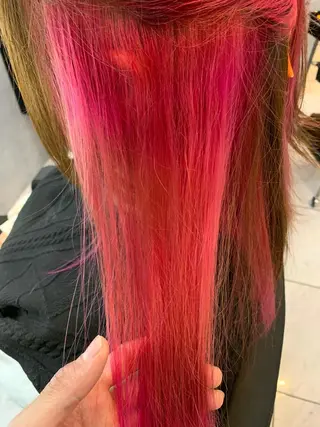 ロング カラー 透明感/ブリーチ縮毛 /髪質改善/星野純一のヘアスタイル