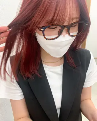 ミディアム カラー cirrus🕊 韓国ヘア♡山縣あかりのヘアスタイル