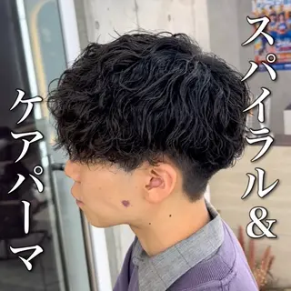 ミディアム パーマ メンズ 【池袋店 店長】伊藤 昂樹/曲がる縮毛矯正のヘアスタイル