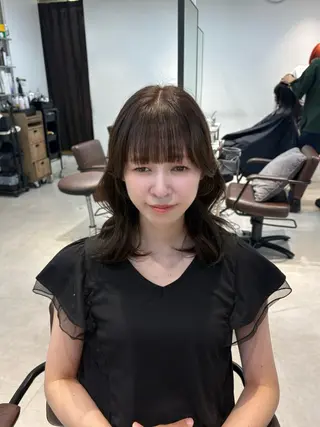 セミロング カラー nina/髪質改善 /柔らかな艶髪🫧のヘアスタイル