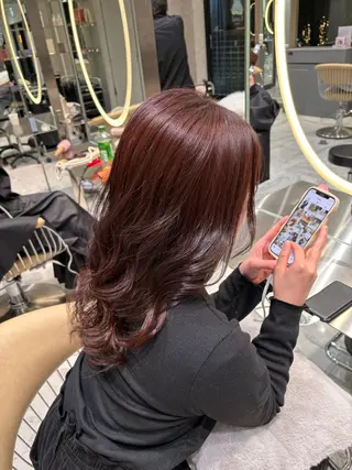 ロング カラー 顔周り\エクステ\ 透明感カラー\まりんのヘアスタイル