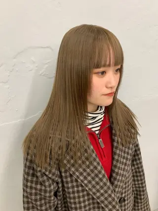 ロング カラー amu/ブリーチなし ダブルカラーのヘアスタイル