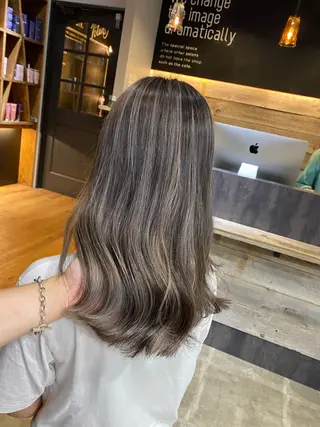 ロング カラー 前田 竜一のヘアスタイル