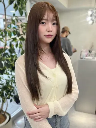 ロング 梅田/ブリーチなし 透明感カラー/Yuiのヘアスタイル