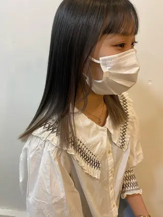 ミディアム パーマ、髪質改善 菊地美月のヘアスタイル