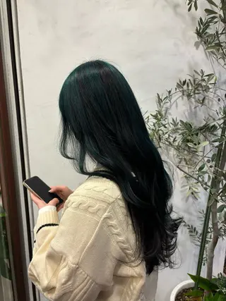 ロング カラー ブリーチ予約率90% 以上✨森山陽向のヘアスタイル