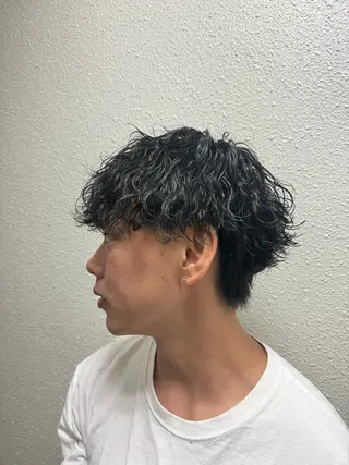 ミディアム パーマ メンズ 志厳/メンズ特化 /メンズパーマのヘアスタイル