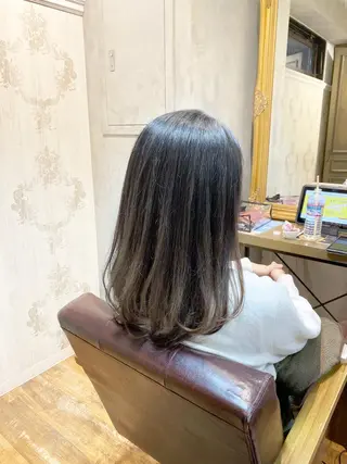 ミディアム カラー 髪質改善くすみカラー 🍀/石川大輔のヘアスタイル