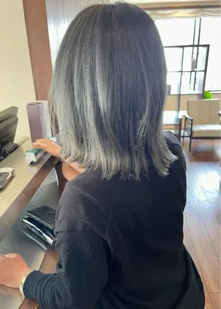 ミディアム カラー 髪質改善カラー ケアブリーチ/タムのヘアスタイル