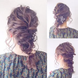 ミディアム ヘアアレンジ 角田 安のヘアスタイル