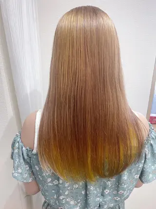 ロング カラー ケアブリーチ /髪質 改善/古橋圭史郎のヘアスタイル