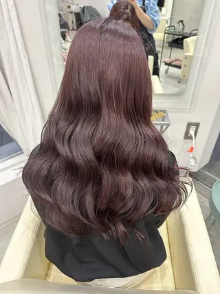 セミロング カラー さあや 【透け感/艶感】のヘアスタイル