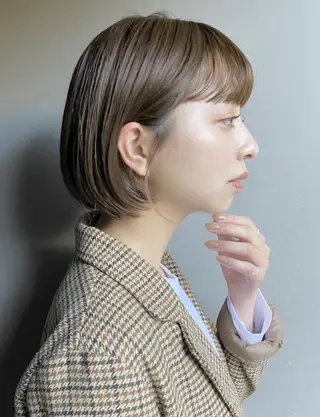 ショート カラー パーマ ヘアアレンジ 🪽艶感× hair ｜kazaneのヘアスタイル