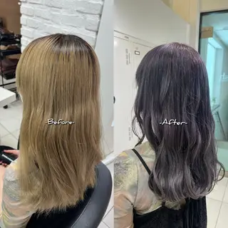 ロング カラー 【縮毛矯正/レディー スカット】美涼🎀のヘアスタイル
