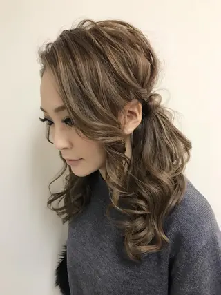 ロング カラー パーマ ヘアアレンジ ネイル マツエク・マツパ backstage.AZ所属・吉川 宙翔のヘアスタイル