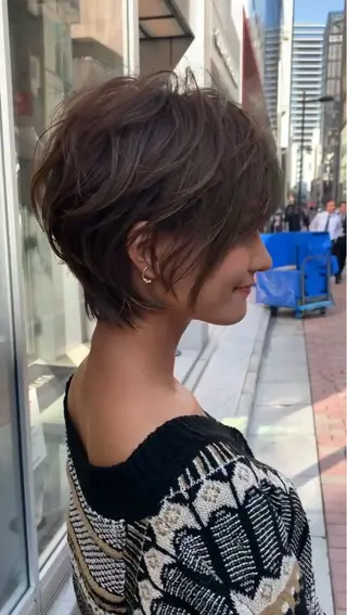 ショート パーマ お悩み解決ひし形 ショート✂️　イガワのヘアスタイル