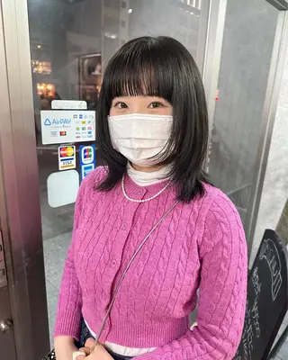 ミディアム カラー 高橋 みく/ minim 暖色のヘアスタイル