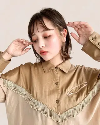 ミディアム カラー Joule 建山美友のヘアスタイル