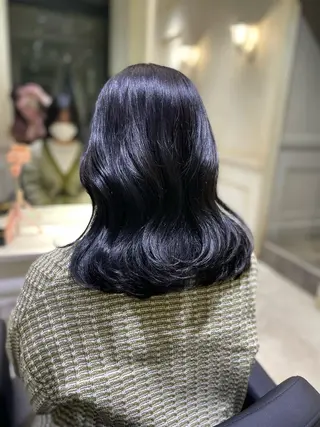 セミロング カラー 🌷ピンク/韓国風 暖色カラー ゆい🌷のヘアスタイル