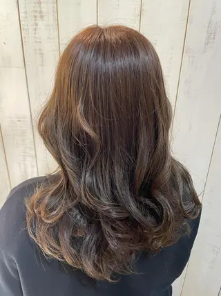 セミロング カラー 韓国ヘア🇰🇷船橋 髪質改善/上野愛果のヘアスタイル