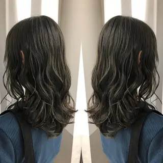 セミロング カラー 天野 涼のヘアスタイル