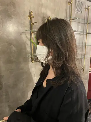 セミロング カラー 🦋透明感カラー /ケアブリーチ🦋のヘアスタイル