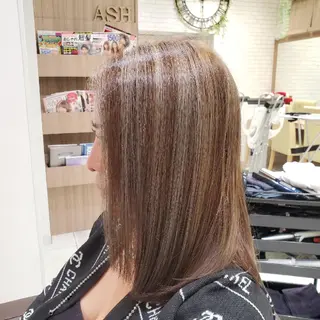 ミディアム カラー パーマ 中村 和貴のヘアスタイル