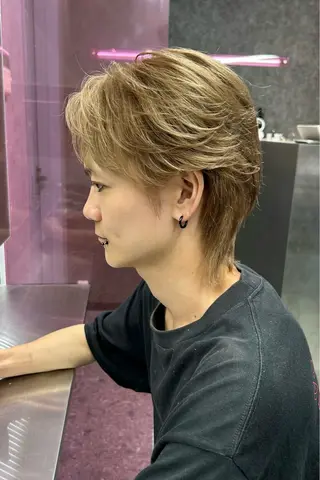 ショート カラー メンズ メンズ専門 スタイリスト前田雄輝のヘアスタイル