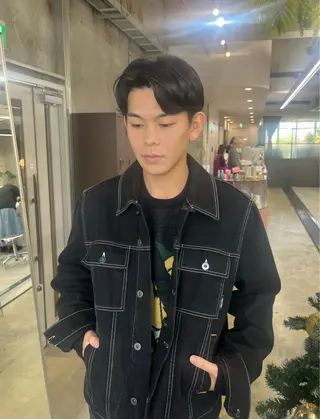 ショート パーマ メンズ ナガノリノ /ボブ/ ベージュ/暖色のヘアスタイル