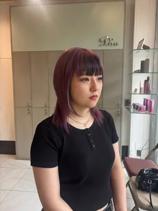 ミディアム カラー ️🩵RINKA/ ハイトーンカラー🩵のヘアスタイル