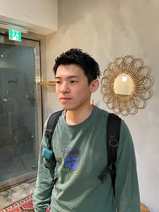 ショート メンズ特化ショート/ センターパート/福田のヘアスタイル