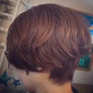 カラー パーマ 田辺 眞波のヘアスタイル