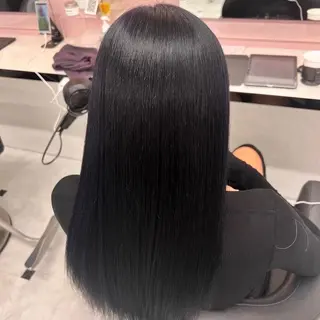 セミロング カラー 盛れる上質ワンホン ヘア🤍YUME🤍のヘアスタイル