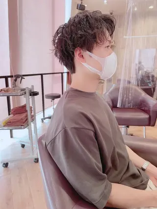 ショート パーマ ヘアアレンジ メンズ メンズZina代表 田端 麗治のヘアスタイル
